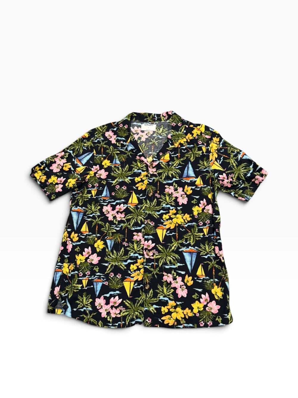 Old Navy Short-Sleeve Printed Camp Shirt Size M